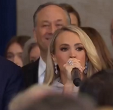 Country Singer, Carrie Underwood Sings God Bless America Acapella when Band Audio Fails at President Trump Inauguration