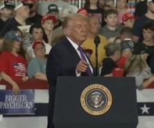 President Trump roasts traitor Thomas Massie while pushing the vote for pushing retired Navy Seal Ed Gallrein