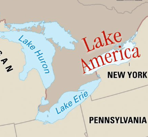 President Trump renames Ontario Lake, it will now be known as “Lake America”!