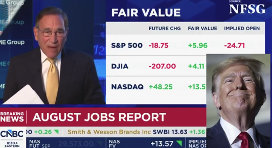 President Trump’s August Jobs Rate Triples Expectations!!!